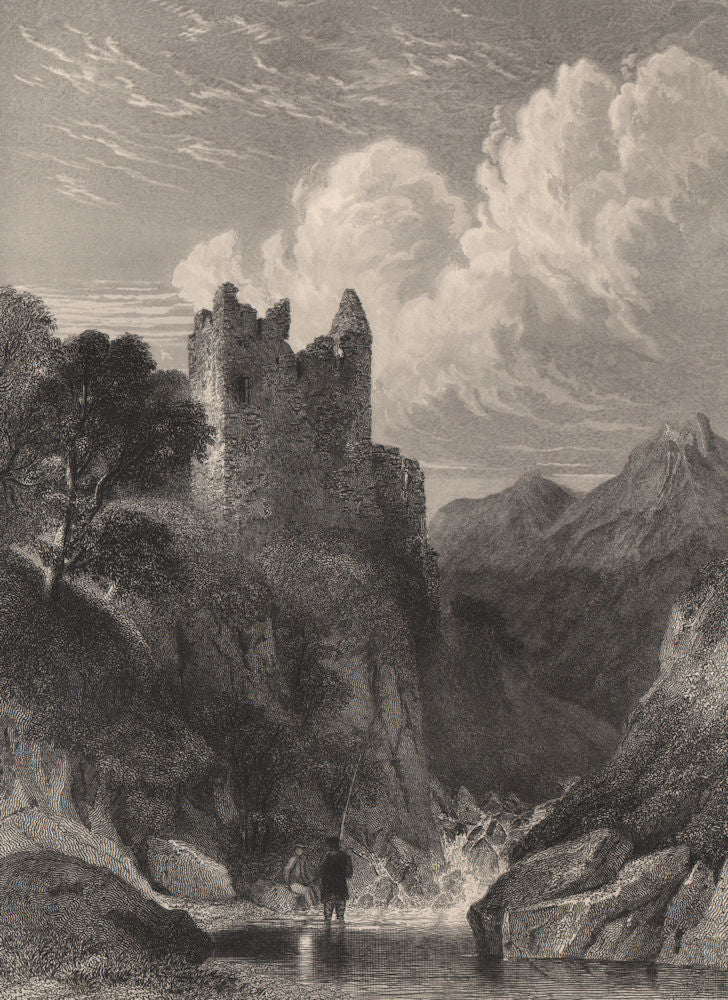 Garth Castle, Perthshire. Scotland. DONALDSON 1868 old antique print picture